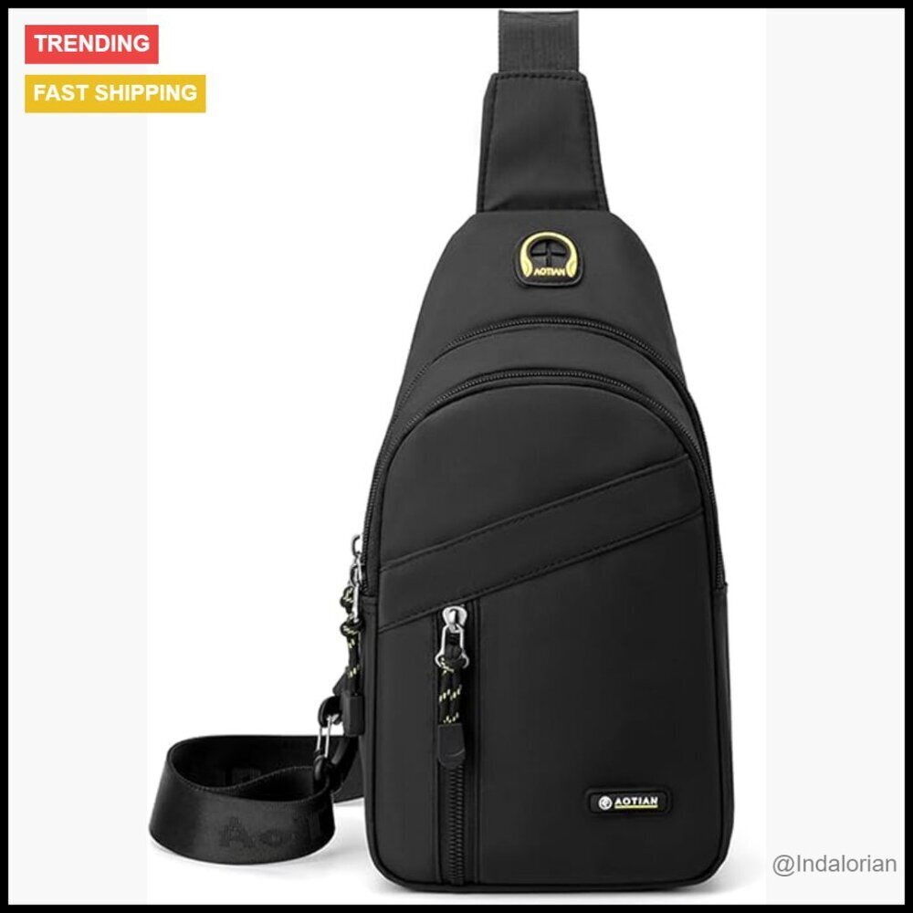 Nylon Sling Crossbody Bag Lightweight Waterproof Mini Daypack for Hiking Outdoor